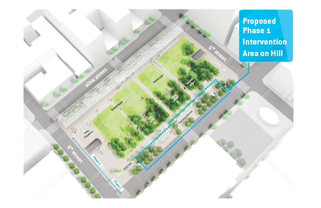 Phase 1 — proposed Hill Street intervention in the overall plan.