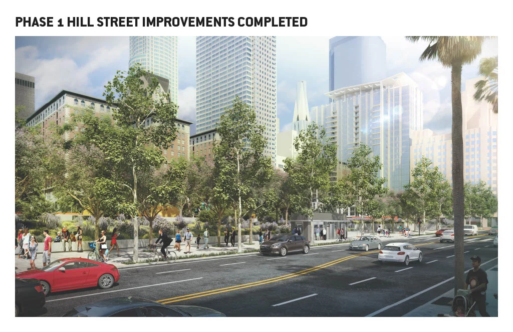Hill Street — visualization of proposed Phase 1 improvements.