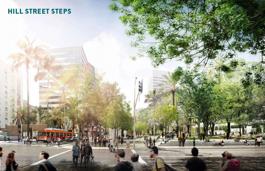Hill Street steps — proposed pedestrian connection.